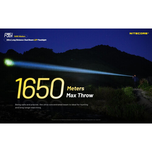 Nitecore P35i USB Charge 3000 Lumens LEP + LED Flashlight Torch 2
