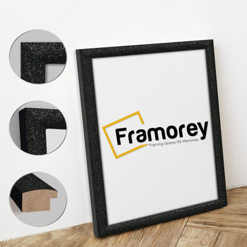 (34x22 Inch) Black Glitter Sparkle Picture Frame / Photo Frames