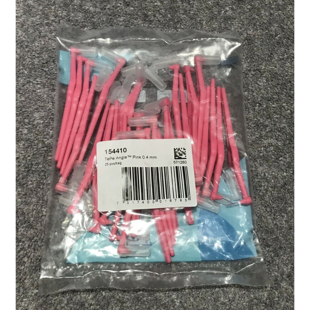 Tepe Pink Angle 0.4Mm Interdental Brush - Pack Of 25 Brushes