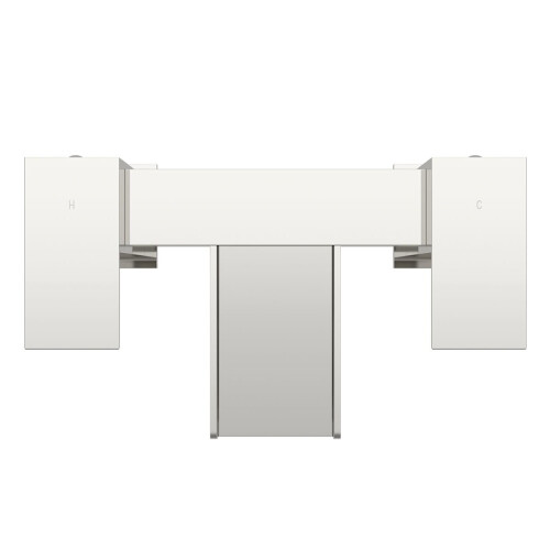NES Home Modern Waterfall Two Hole Deck Mounted Bath Filler Tap Solid Brass Chrome 2