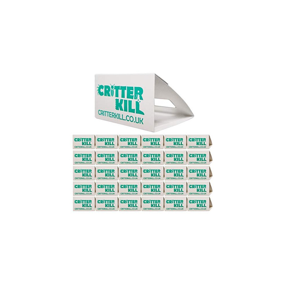 Critterkill Spider Trap 30 Pack - Spiders And Crawling Insect Killer Traps - Child And Pet Safe - Eco Friendly