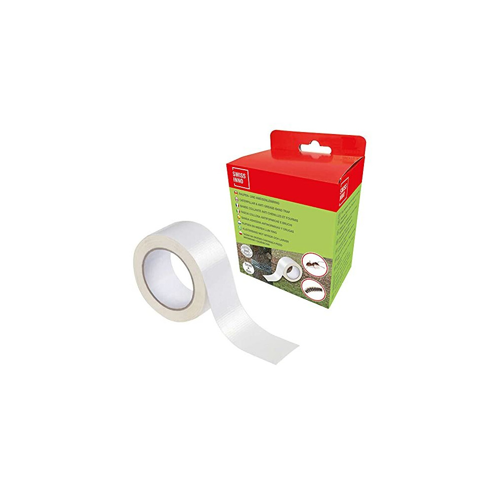 SWISSINNO Adhesive Tape - Grease Band for Caterpillars and Ants 5cm x 5m, natural protection for trees, without the use of chemicals