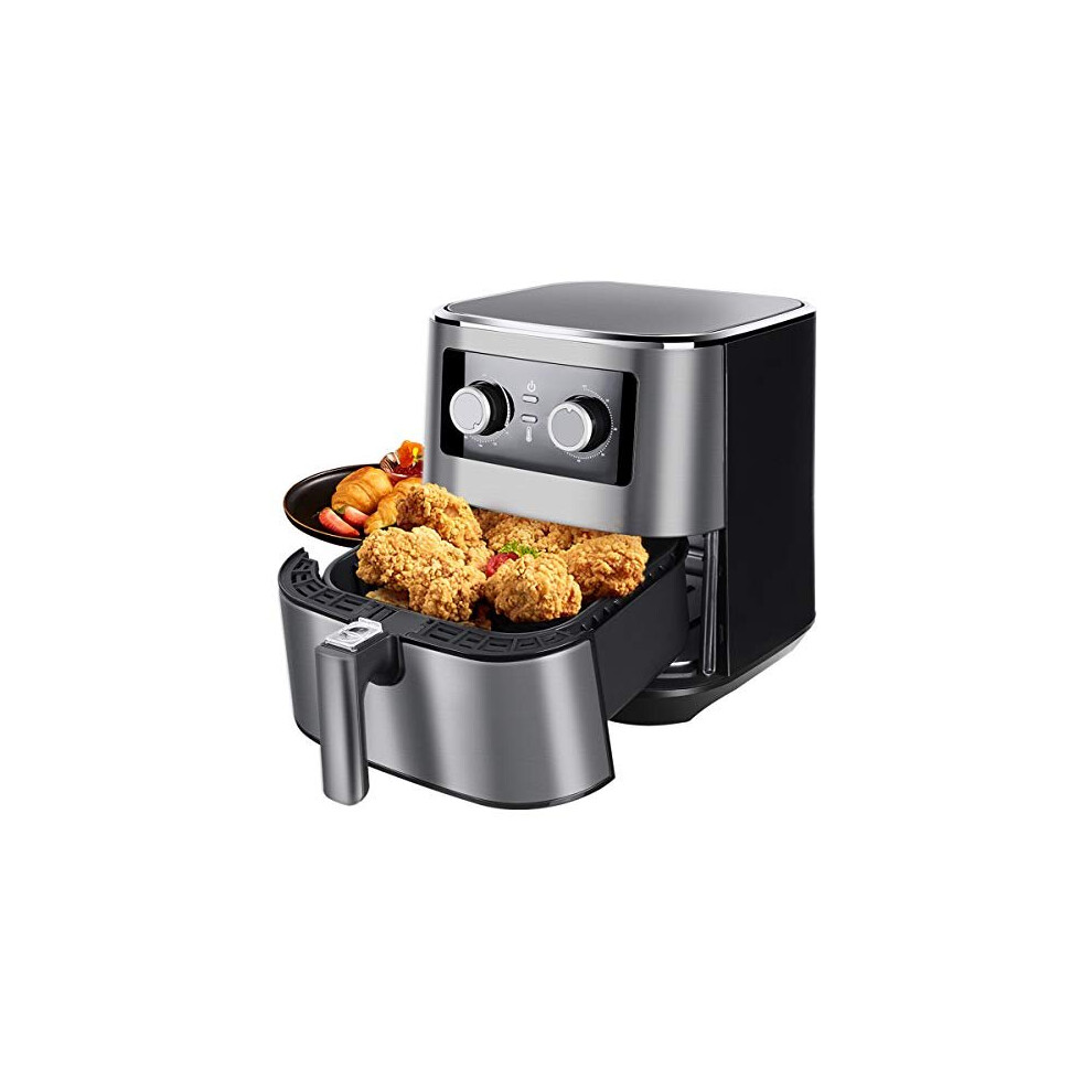 Uten Air Fryer Oven, 5.5L Air Fryers Home Use 1700W With Rapid Air Technology For Healthy Oil Free & Low Fat Cooking Baking And Grilling With R
