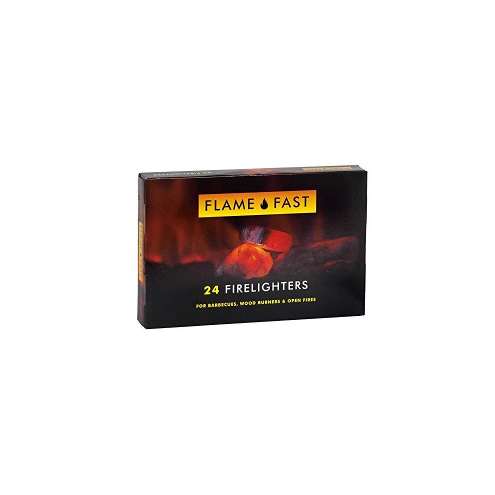 Photos - Other Hand Tools Flamefast Firelighters Starter Blocks, Quick Start, Eco Barbecue, Wood Burner, Open Fire - 1 Pack of 24