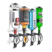Barbarian 4/6 Bottle Optics for Spirits - Bar Butler Shot Measure Bracket Alcohol Wine Upside Down Drink Dispenser Home bar Garage Man cave (4 Bo