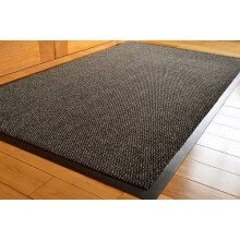 TrendMakers Barrier Mat Large Grey /Black Door Mat Rubber Backed Medium Runner Barrier Mats Rug PVC Edged Heavy Duty Kitchen Mat(80 X 120 Cm)