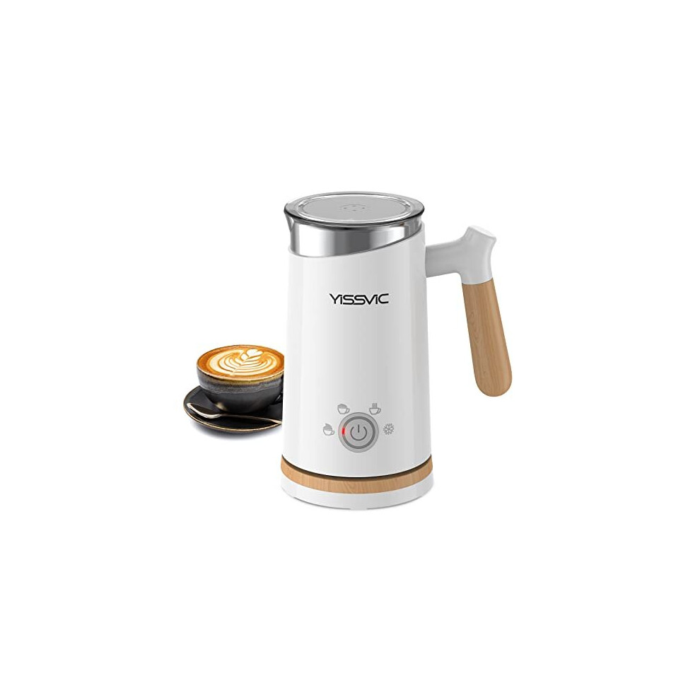 Yissvic Milk Frother Electric Milk Steamer Automatic Hot Or Cold Milk Foam Maker For Capuccino Chocolate Latte (300Ml)