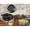 Lodge Lodge Pre-Seasoned Cast Iron 5 Piece Set, Black 3