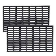 LSC Pack Of 2 Rubber Door Mats Outdoor Heavy Duty Outside Door Mats 100% Natural Rubber Scrapper Door Mats For Entrance, Backdoor, Patio And Lawn