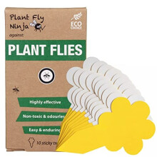 Super Ninja - Fungus Gnat Killer - Highly Effective and Ecological Yellow Sticky Traps for Fungus Gnat and Whitefly - Easy-to-Use - Up to 3 Month