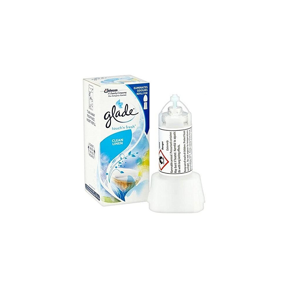 GLADE TOUCH N FRESH REFILLS CLEAN LINEN 10ML EACH (PACK OF 6)