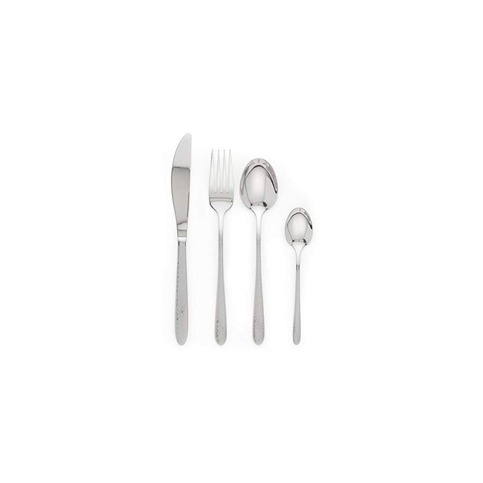 Russell Hobbs RH01519EU 16 Piece Rhombus Cutlery Set, Stainless Steel, Set for 4, Geometric Handle Design, Perfect for Students, Families & New H