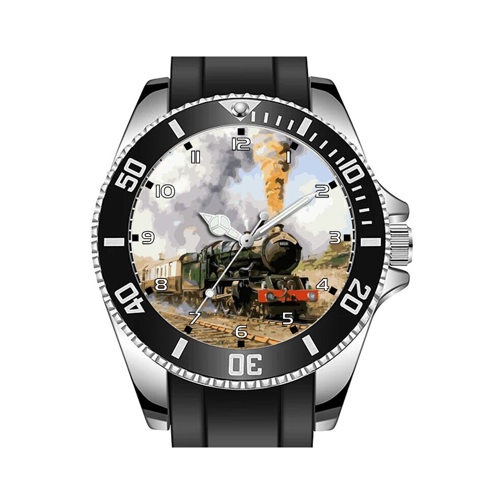 Retro Steam Train Engine Art Railway Rare Collectible Unisex Sport Watch UK FAST