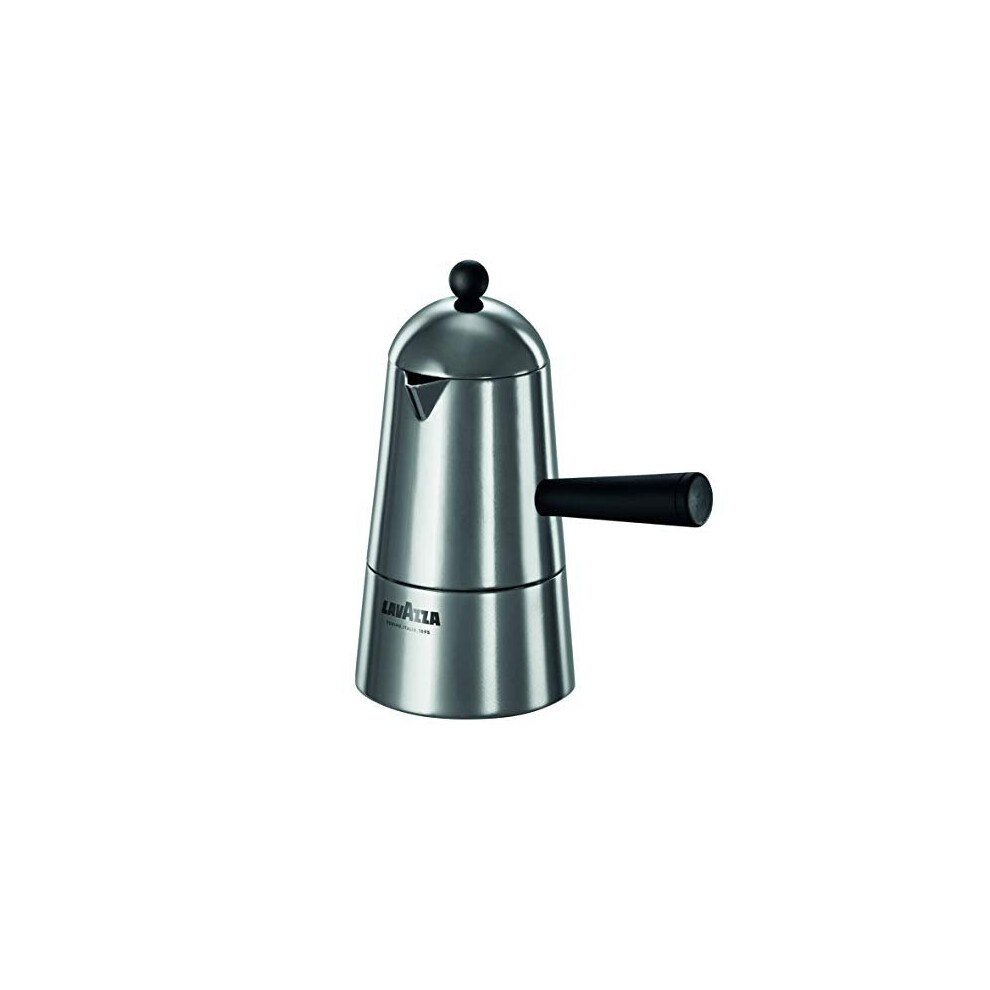 Lavazza Ilsa Carmencita Espresso Maker Aluminium Handle Cups 6 Black