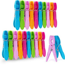 Pegs 50 PC, Clothes Pegs Plastic with Durable Spring, Assorted Colours Laundry Pegs, Non Slip Laundry Clips Clothespins for washing line Home Clo
