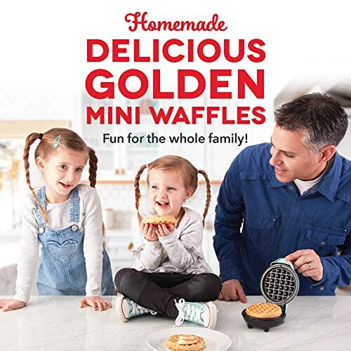 Dash Mini Waffle Maker, Aqua 1