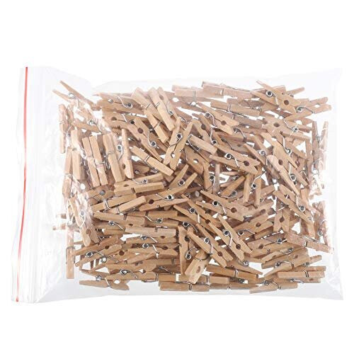 atnight Mini Wooden Pegs,150pcs Mini Pegs for Decorative Photo Wall, DIY Decorations, Photo Clips, Wooden Clothes Pegs, Tiny Pegs for Arts and Cr