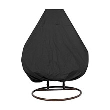 HONCENMAX UPGRADE Patio Hanging Chair Cover - Cocoon Egg Chair Cover - for Rattan Wicker Swing Seat Chair - Waterproof Furniture Protective Cover