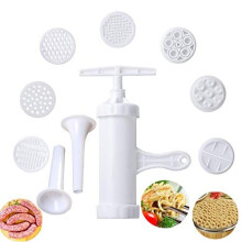 Pasta Maker Manual Noodle Maker Press Vegetables Juice with 9 Pressing Moulds for Making Spaghetti Fettuccine Noodles