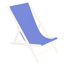Ferocity Deck Chair Replacement Cover Canvas Seat Cover Patio Lounge Garden Chairs Easy to install, Blue [119]