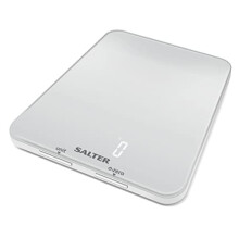 Salter 1180 WHDR Phantom Electronic Kitchen Scale, 5 KG Maximum Capacity, Hidden until Lit Easy Read Display, Large Ultra Slim Glass Platform, Ad
