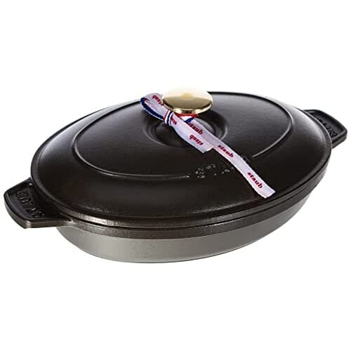 STAUB Oval Hot Plate, Black, 23 cm