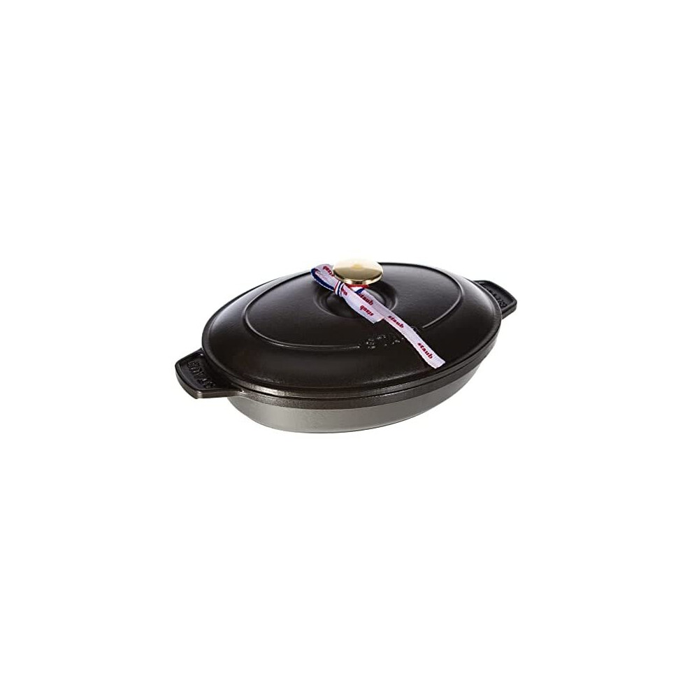 STAUB Oval Hot Plate, Black, 23 cm