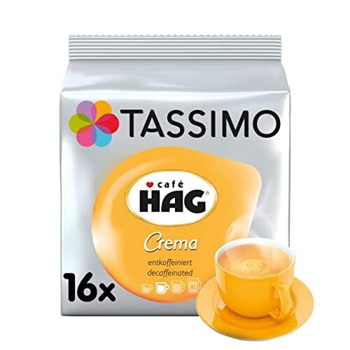 Tassimo Tassimo Cafe HAG Crema Decaffeinated Coffee Pods - 5 Packs (80 Drinks) 1