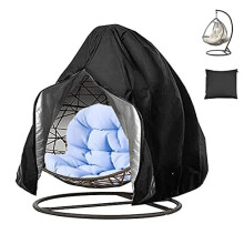 Double Egg Chair Cover Waterproof Hanging Egg Chair Covers Patio 420D Heavy Duty Egg Chair Cover Oxford Fabric Windproof Anti-UV Rattan Swing Cha