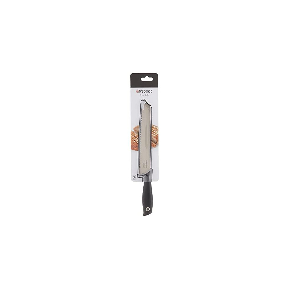 Brabantia 120626 Tasty+ Bread Knife, Dark/Grey