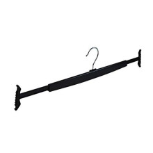 10 Black Plastic Expandable Spring Coat Hangers for Trousers & Skirts Hanger