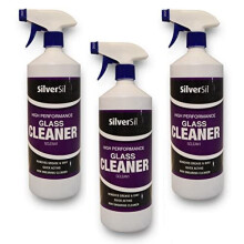 Silversil Industrial Glass / Window Cleaner - Streak Free Mirror and Tile Cleaner - 3 Pack (3 Litres)