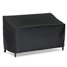 Fenghome Garden Bench Covers, Waterproof Oxford Fabric Bench Cover for 2 Seater Patio Bench Windproof Furniture Covers -134x66x89cm (Black)
