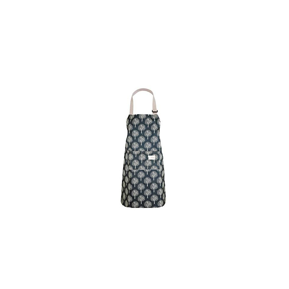 1 PC Apron For Women, Cooking Apron Cotton Linen Waterproof Chefs Aprons Kitchen Bib Apron Pinafore Apron Wipe Clean Aprons With Pockets For Kitc