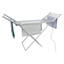 Highlands Electric Heated Clothes Dryer Folding Energy-Efficient Indoor Airer Wet Laundry Drying Horse Rack, Silver