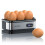Arendo - Electric Egg Boiler - Automatic Cooker with Warming Function - 6 Egg Capacity - Indication Light - for Perfect Soft and Hard Eggs - Wate 4