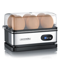 Arendo - Electric Egg Boiler - Automatic Cooker with Warming Function - 6 Egg Capacity - Indication Light - for Perfect Soft and Hard Eggs - Wate