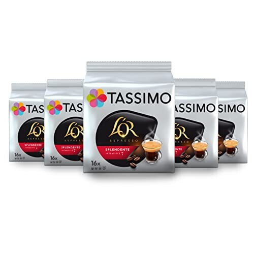 Tassimo TASSIMO L'OR Espresso Splendente Coffee Capsules T-Discs Pods 5 Pack, 80 Drinks