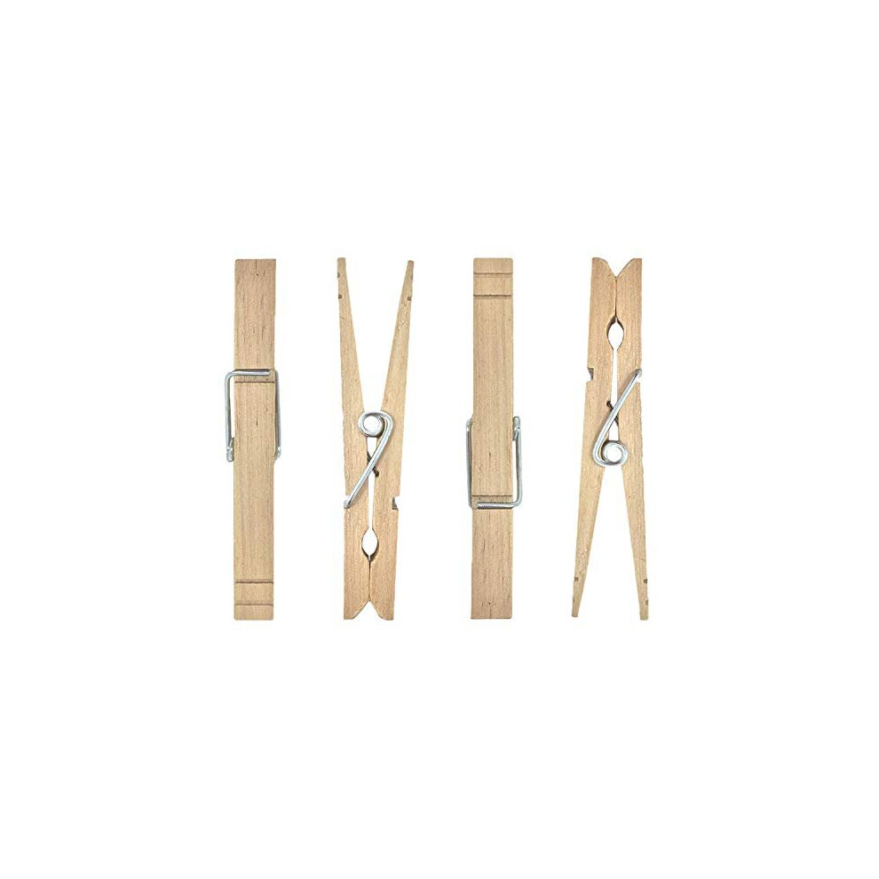 Smiths Strong Wooden Hardwood Laundry Pegs (32 Pack) - Fits Any Clothesline