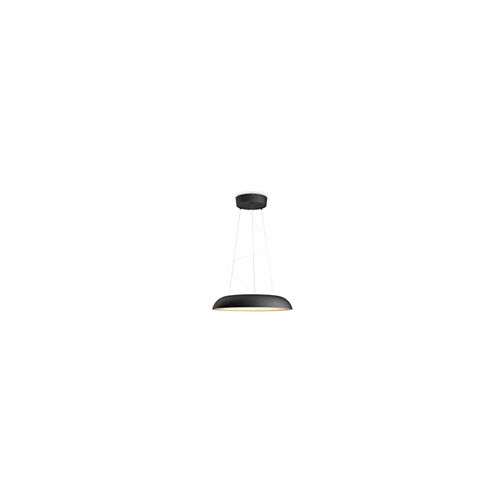 Philips Hue Amaze White and Colour Ambiance Ceiling Pendant Smart Light [Black] Suitable for Kitchen and Dining, with Bluetooth, Works with Alexa