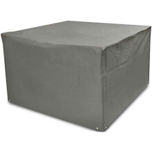 Woodside Heavy Duty Waterproof Garden Rattan Cube Set Furniture Cover L: 135cm x W: 135cm x H: 74cm GREY