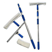 MD MUZ TELESCOPIC Window Cleaning Washing Kit Washer Wash Pole Large Cleaner Squeegees