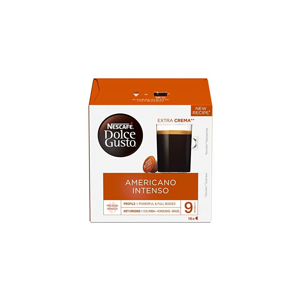 Nescafe Nescafé Dolce Gusto Americano Intenso Coffee Pods, 16 Capsules