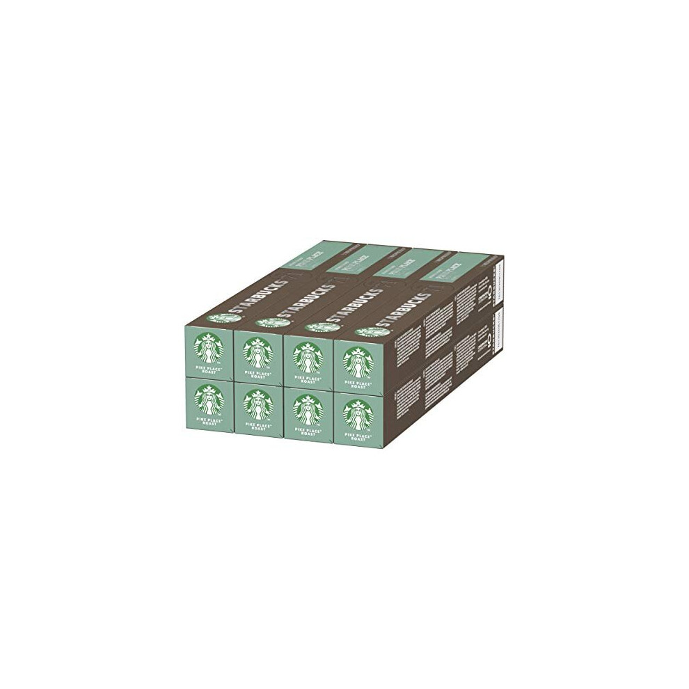 Starbucks Pike Place Roast By Nespresso Medium Roast Coffee Pods 8 X 10 Capsules