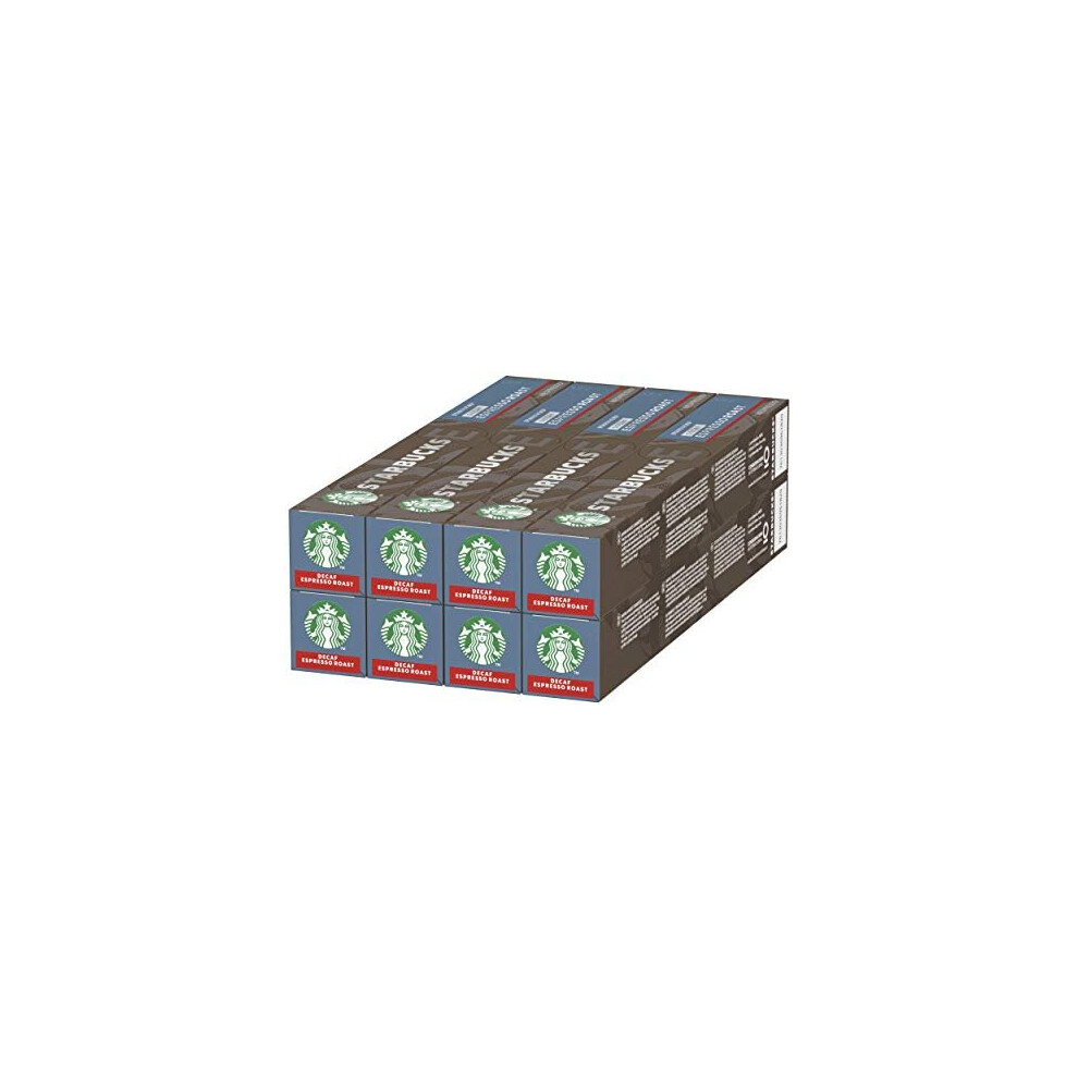 Starbucks Decaf Espresso Roast By Nespresso Dark Roast Coffee Pods 8 X 10 Capsules