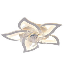 Ceiling Fans with Lights and Remote Quiet DC Fan Light Ceiling Led 6 Speed Dimmable Pendant Light Fitting for Bedrooms Living Room Kids Hallway L