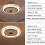 Ceiling Fan with Lamp, Crystal Ceiling Fan with LED Light, 72W Modern LED Dimmable Ceiling Light,Adjustable Wind Speed, with Remote Control,Resta 5