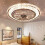Ceiling Fan with Lamp, Crystal Ceiling Fan with LED Light, 72W Modern LED Dimmable Ceiling Light,Adjustable Wind Speed, with Remote Control,Resta 3