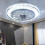 Ceiling Fan with Lamp, Crystal Ceiling Fan with LED Light, 72W Modern LED Dimmable Ceiling Light,Adjustable Wind Speed, with Remote Control,Resta 4