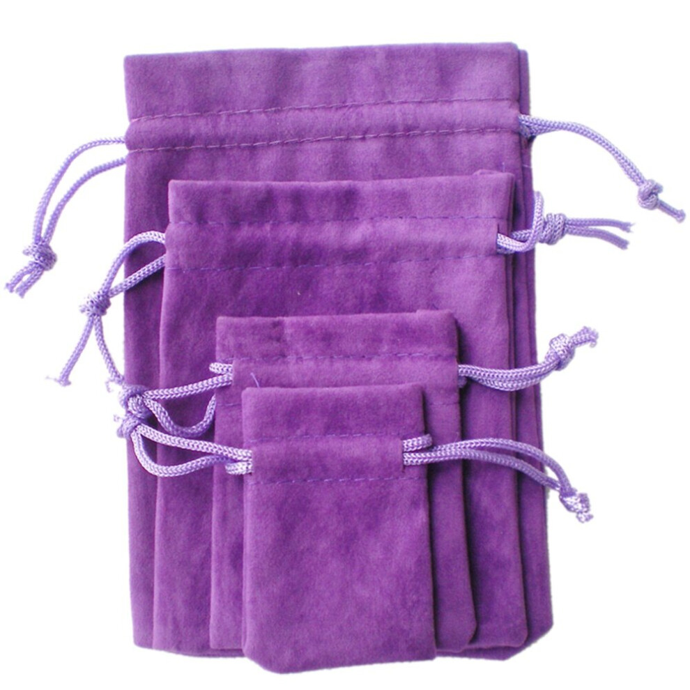 (Purple 7x9cm, 10) Time to Sparkle Luxury Velvet Gift Bags Jewellery Soft Durable Reusable Drawstring Party Christmas Candy Favour Pouches
